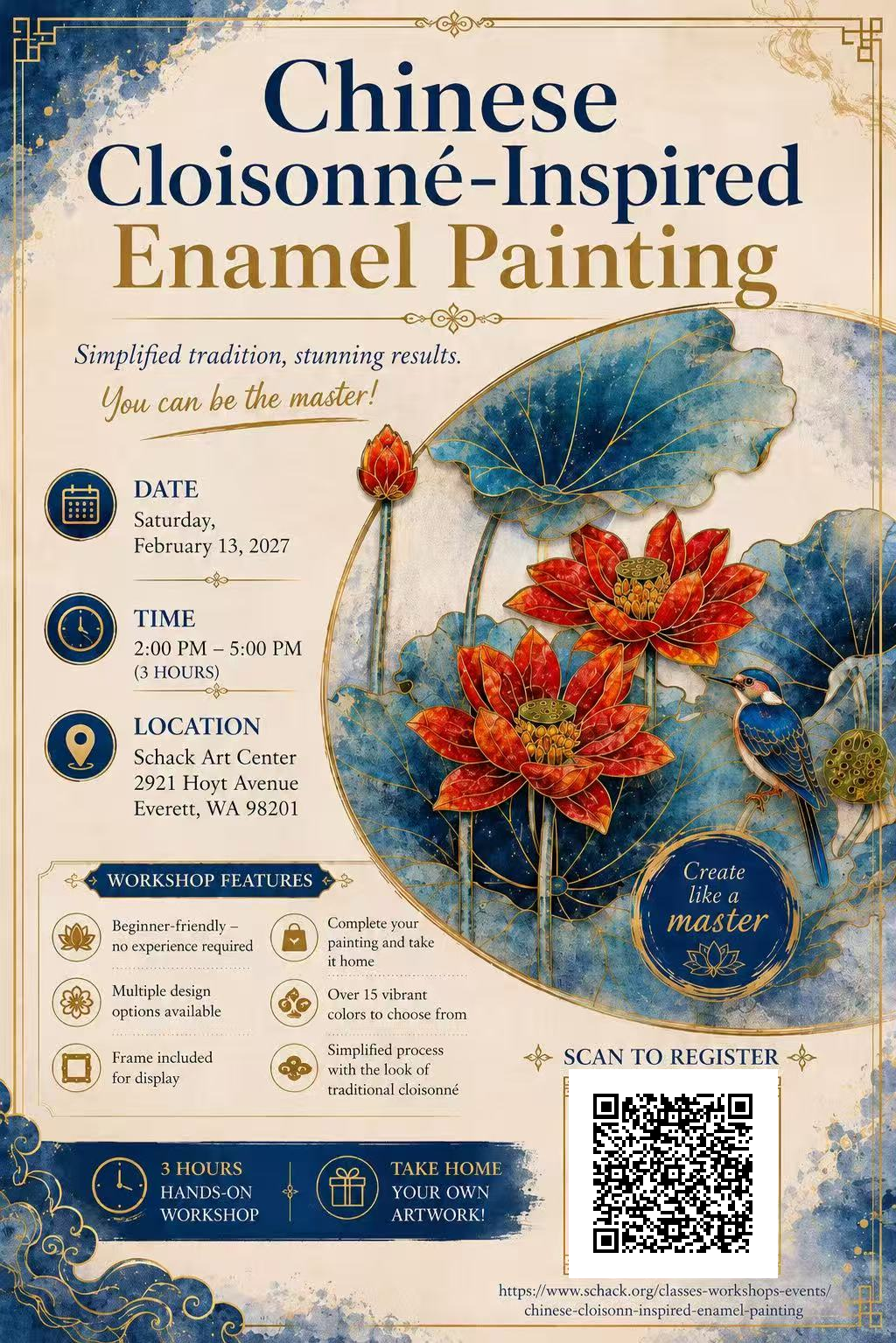 Chinese Cloisonné-Inspired Enamel Painting Workshop