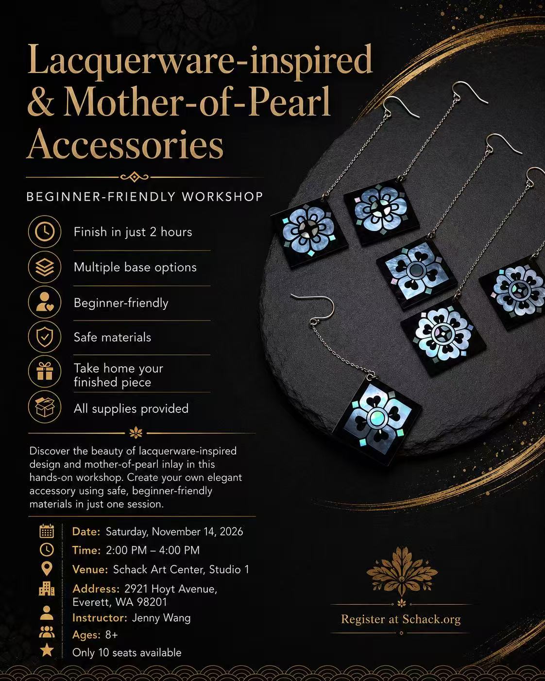 Lacquerware-inspired & Mother-of-Pearl Accessories Workshop