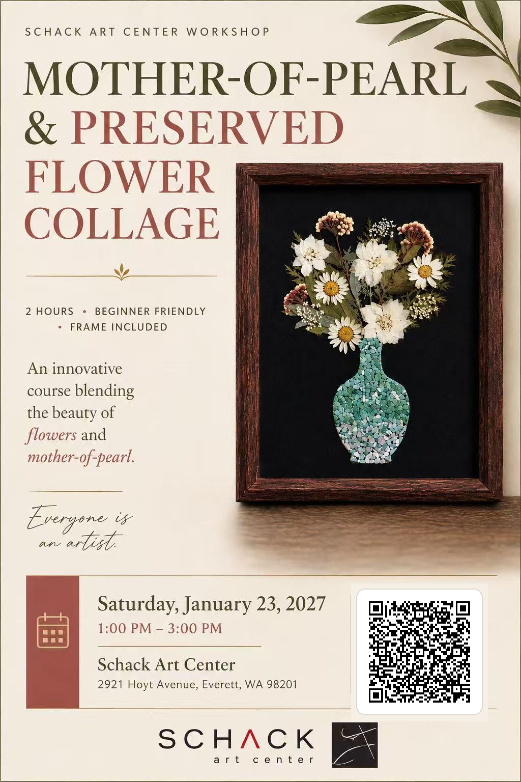 Mother-of-Pearl & Preserved Flower Collage Workshop